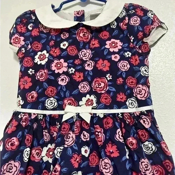 10. Gymboree Floral Dress  toddler blue pink rose size 3T - Picture 2 of 5